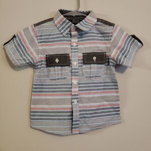 QUAD SEVEN BOYS BUTTON DOWN SHORT SLEEVE SHIRT 4